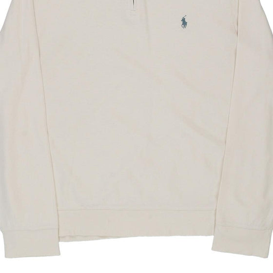 Vintage white Ralph Lauren 1/4 Zip - mens large