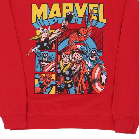 Vintage red Age 13-14 Marvel Sweatshirt - boys medium