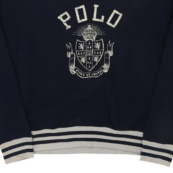 Vintage navy Age 12-14 Ralph Lauren Sweatshirt - girls x-large