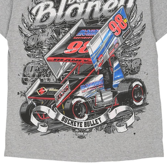 Vintage grey Age 12-14 Dave Blaney  Gildan T-Shirt - boys medium