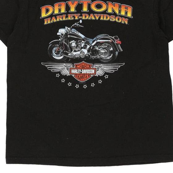 Vintage black Age 8-10 Daytona Beach, Florida Harley Davidson T-Shirt - boys medium