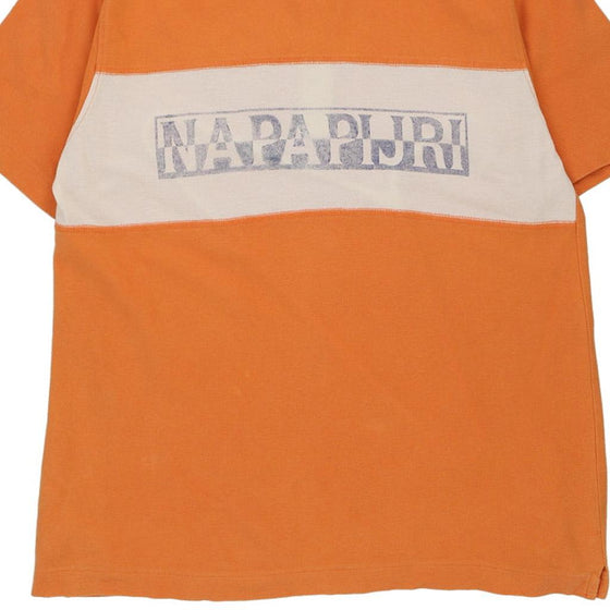 Vintage orange Age 16 Napapijri Polo Shirt - boys x-large
