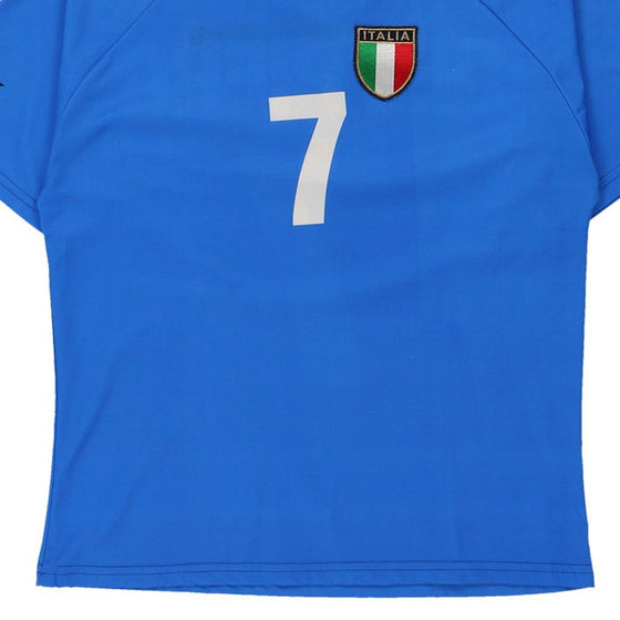 Vintage blue Italy Unbranded Football Shirt - mens small