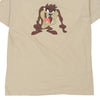 Vintage beige Tasmanian Devil Warner Bros T-Shirt - mens large