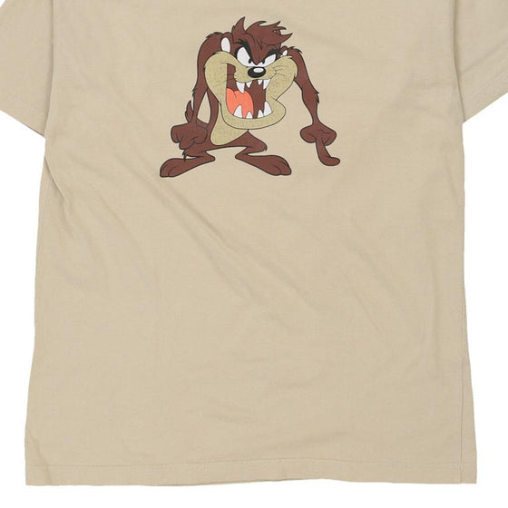 Vintage beige Tasmanian Devil Warner Bros T-Shirt - mens large