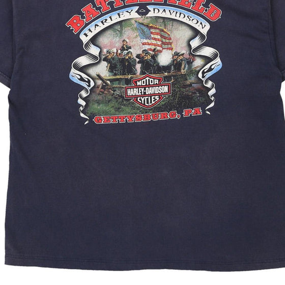 Vintage navy Gettysburg, PA Harley Davidson T-Shirt - mens xxx-large