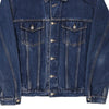 Vintage dark wash Cotton Belt Denim Jacket - mens medium