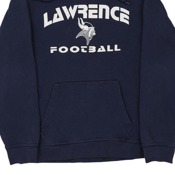 Vintage navy Lawrence Football Nike Hoodie - mens small