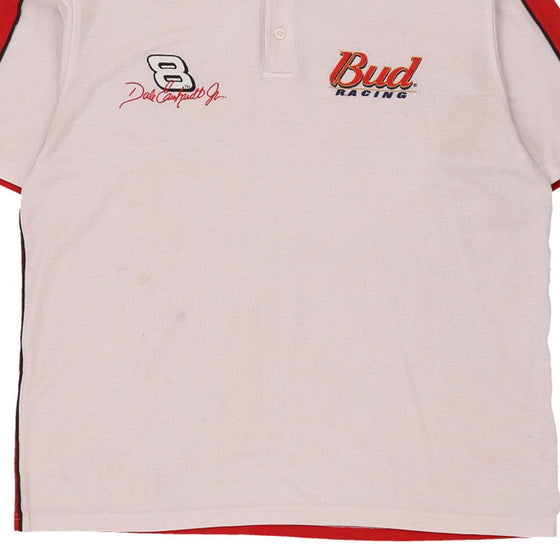 Vintage white Dale Earnhardt Jr 8 Chase Authentics Polo Shirt - mens x-large