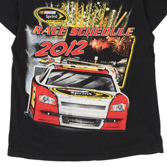 Pre-Loved black Race Schedule 2012 Nascar T-Shirt - mens medium