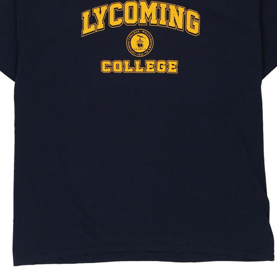 Vintage navy Lycoming College Gildan T-Shirt - mens xx-large