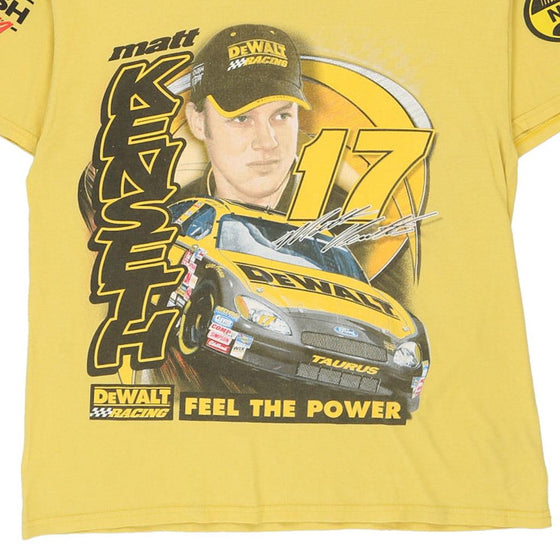 Vintage yellow Matt Kenseth M&O T-Shirt - mens large