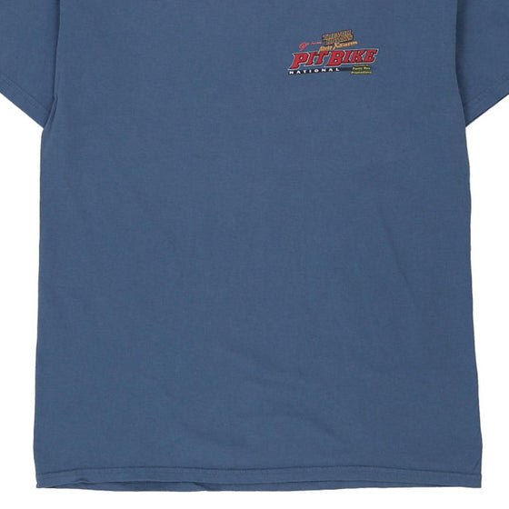 Vintage blue PitBike Gildan T-Shirt - mens large