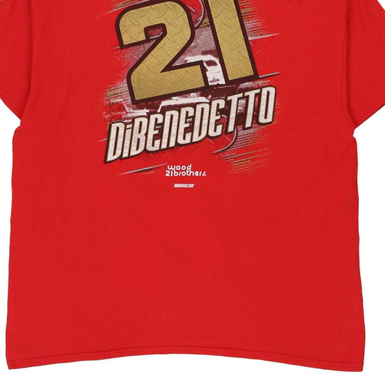 Vintage red Dibenedetto Nascar T-Shirt - mens x-large