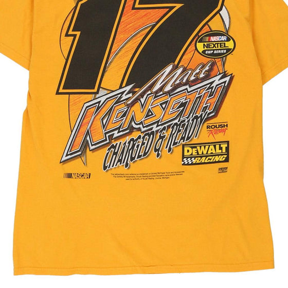 Vintage yellow Matt Kenseth Gildan T-Shirt - mens large