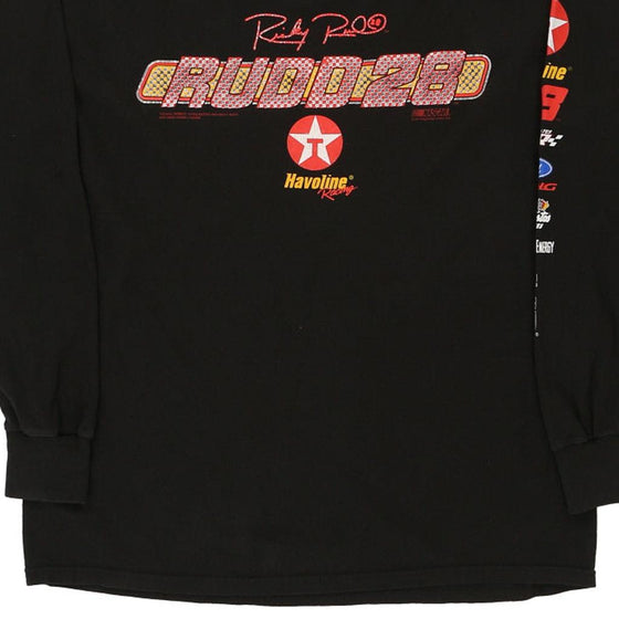 Vintage black Ricky Rudd Chase Authentics T-Shirt - mens medium