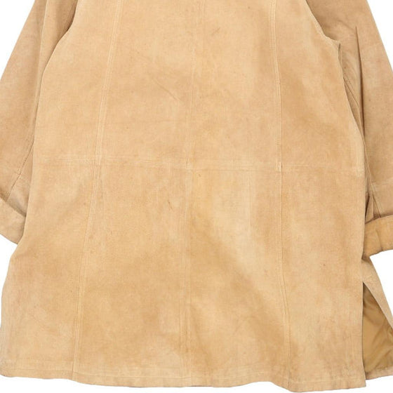 Mirella Pogianni Coat - XL Beige Leather - Thrifted.com