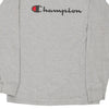 Vintage grey Champion Long Sleeve T-Shirt - mens medium