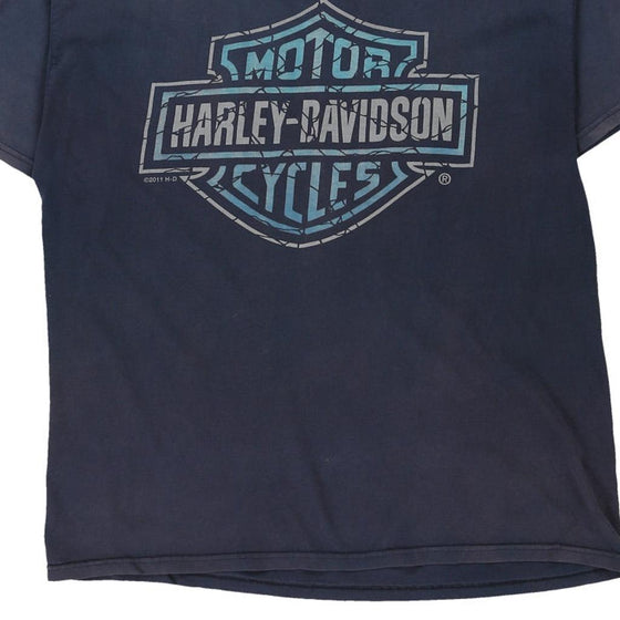 Vintage navy Harley Davidson T-Shirt - mens x-large