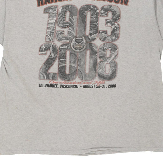 Vintage grey Milwaukee, Wisconsin Harley Davidson T-Shirt - mens xx-large