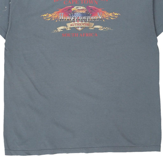 Vintage blue Cape Town, South Africa Harley Davidson T-Shirt - mens xx-large