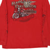 Vintage red Shawano County, Wisconsin Harley Davidson Long Sleeve T-Shirt - mens large