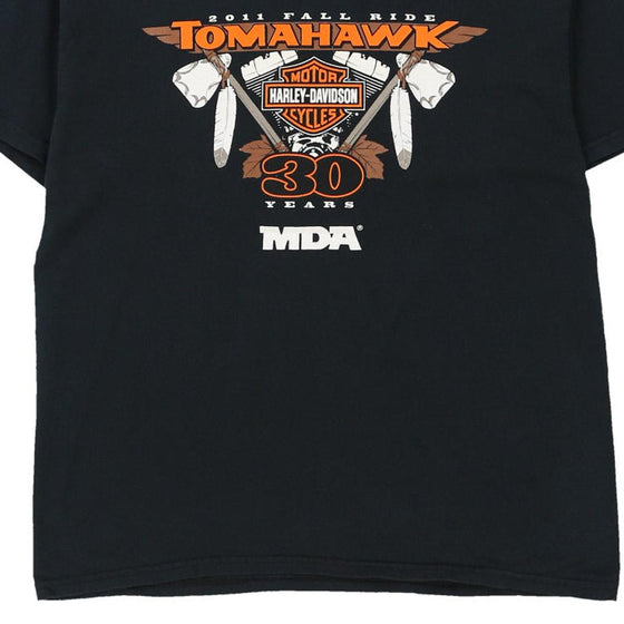 Vintage black Tomahawk, Wisconsin Harley Davidson T-Shirt - mens large