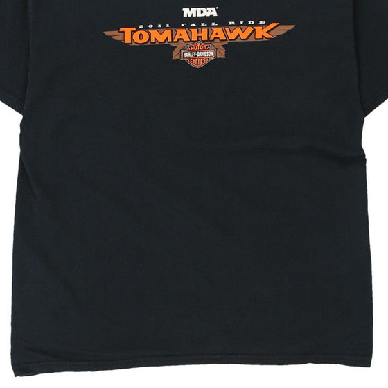 Vintage black Tomahawk, Wisconsin Harley Davidson T-Shirt - mens large