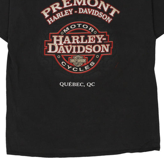 Vintage black Quebec City, Quebec Harley Davidson T-Shirt - mens x-large