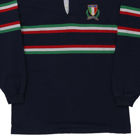 Vintage navy Made in USA Italy Halbro Rugby Shirt - mens x-large