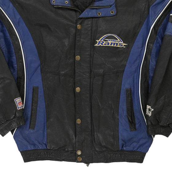 Vintage black St. Louis Rams Starter Varsity Jacket - mens large