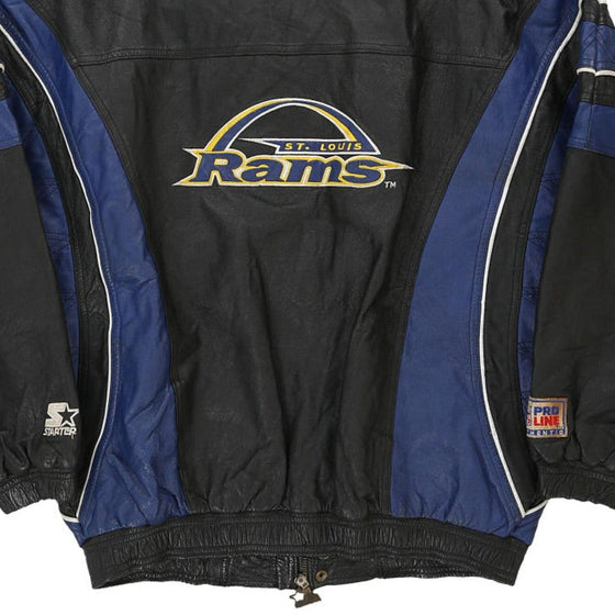 Vintage black St. Louis Rams Starter Varsity Jacket - mens large