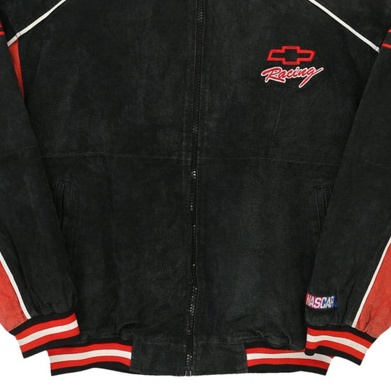 Vintage black Chevrolet Essex Varsity Jacket - mens medium