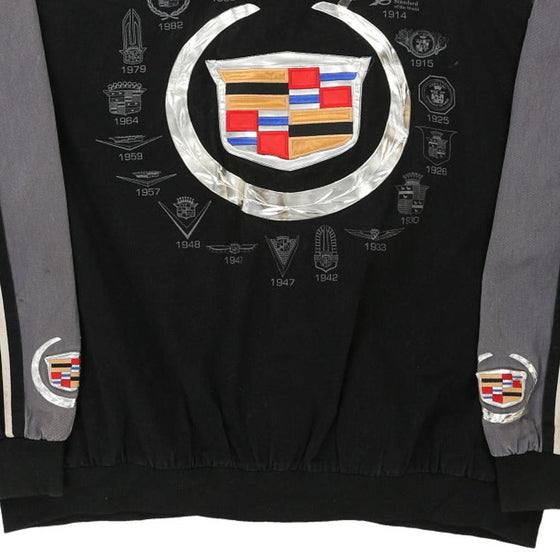 Vintage black Cadillac Jh Designs Varsity Jacket - mens xxxxxx-large