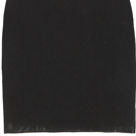 Iceberg Jeans Midi Bodycon Dress - Small Black Cotton