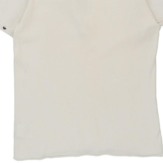 Costume National V-neck T-Shirt - Large White Cotton