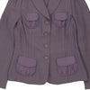 Luisa Spagnoli Blazer - Medium Purple Linen Blend