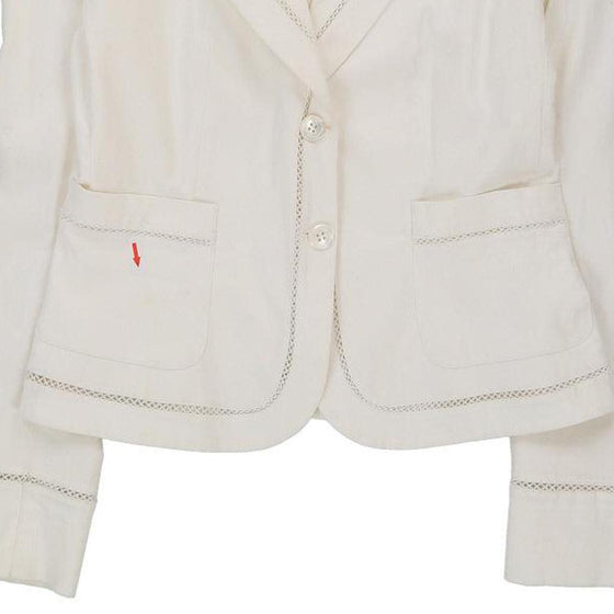 Red Valentino Blazer - Medium White Cotton