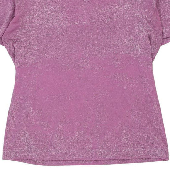 Dolce & Gabbana V-neck T-Shirt - Large Pink Viscose Blend