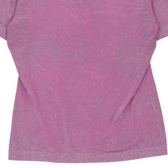 Dolce & Gabbana V-neck T-Shirt - Large Pink Viscose Blend