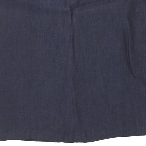 Fendissime Mini Skirt - 32W UK 12 Blue Linen Blend