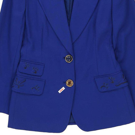 Iceberg Embroidered Blazer - Small Blue Wool