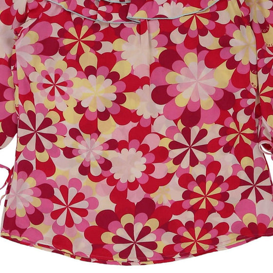 Love Moschino Floral Blouse - Small Red Silk