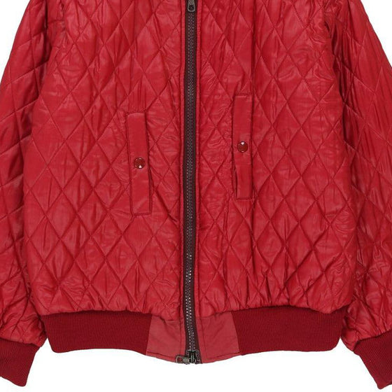 Oaks by Ferre Reversible Bomber Jacket - Large Red Polyester