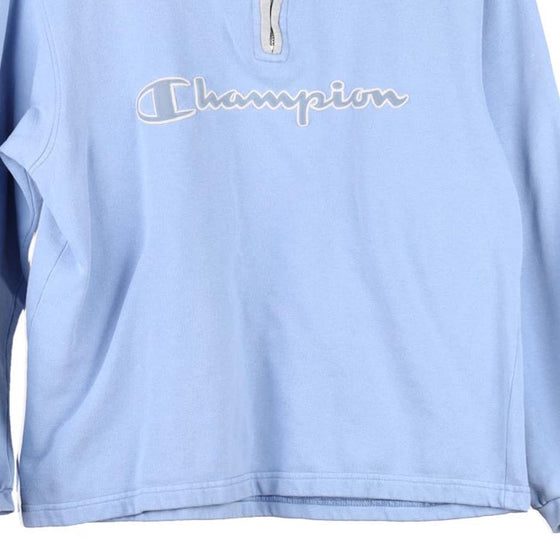 Vintage blue Age 13-14 Champion 1/4 Zip - girls large