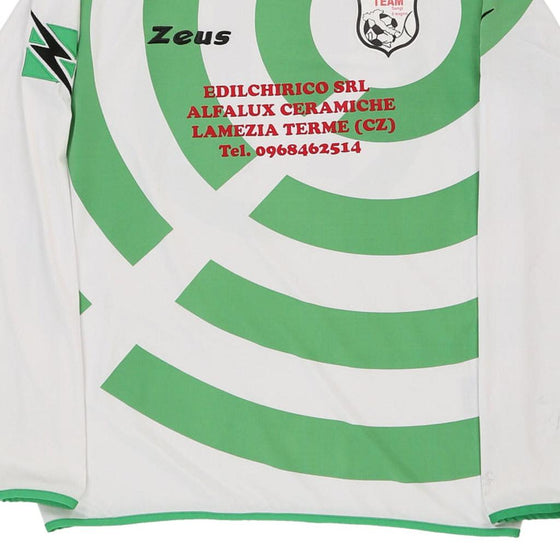 Vintage white Lamezia Team Zeus Football Shirt - mens large