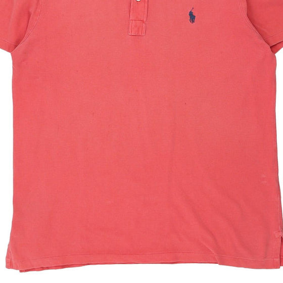 Vintage pink Featherweight Mesh Ralph Lauren Polo Shirt - mens large