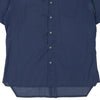 Vintage navy Fendi Short Sleeve Shirt - mens x-large