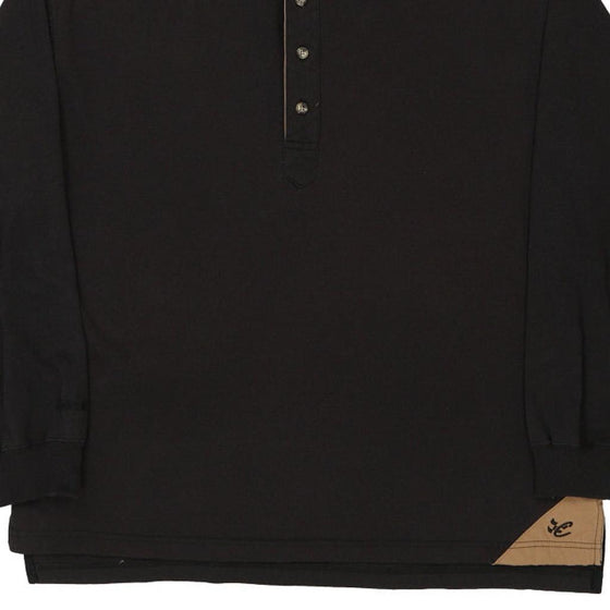 Vintage black Chase Authentics Long Sleeve Polo Shirt - mens x-large