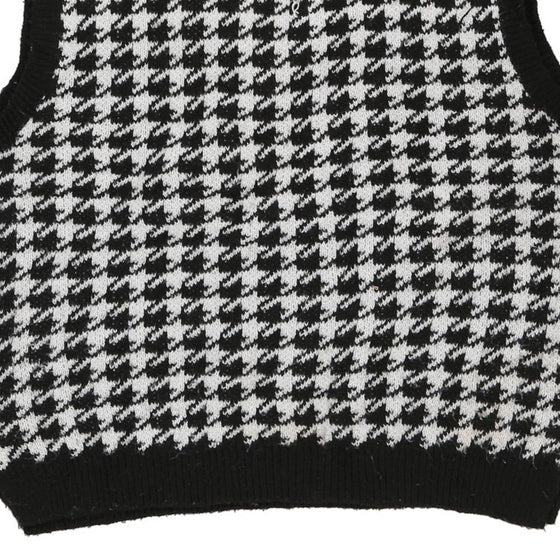 Vintage black Splash Sweater Vest - womens large